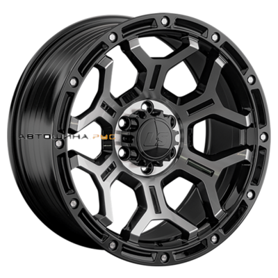 LS FlowForming 9x20/6x139,7 ET30 D100,1 RC68 BKF (конус, Колпак+лого)