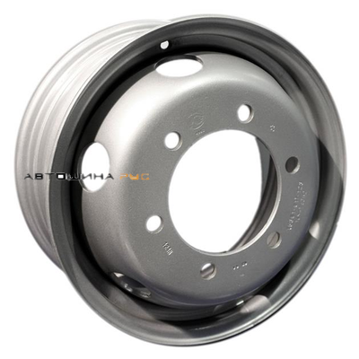 Kronprinz/Accuride 6x17,5/6x222,25 ET118,3 D164 B22DS44 Silver (356-3101012-01) (9 мм) ISUZU,HINO,Hyundai 1 800 кг внутр.
