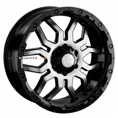 LS 7,5x17/6x139,7 ET30 D106,1 1285 BKF (конус, Колпак+лого)