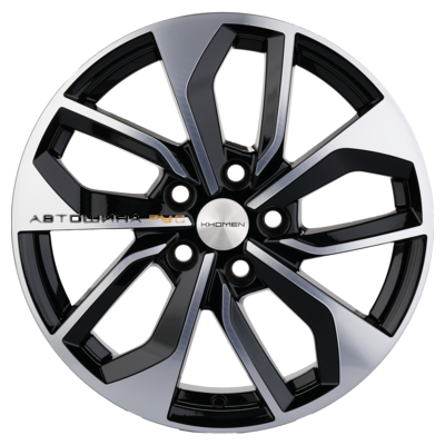 Khomen Wheels 7x17/5x112 ET43 D57,1 KHW1703 (Kodiaq/Tiguan) Black-FP