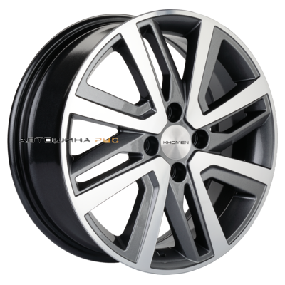 Khomen Wheels 6x16/4x100 ET50 D60,1 KHW1609 (Vesta/Largus) Gray-FP