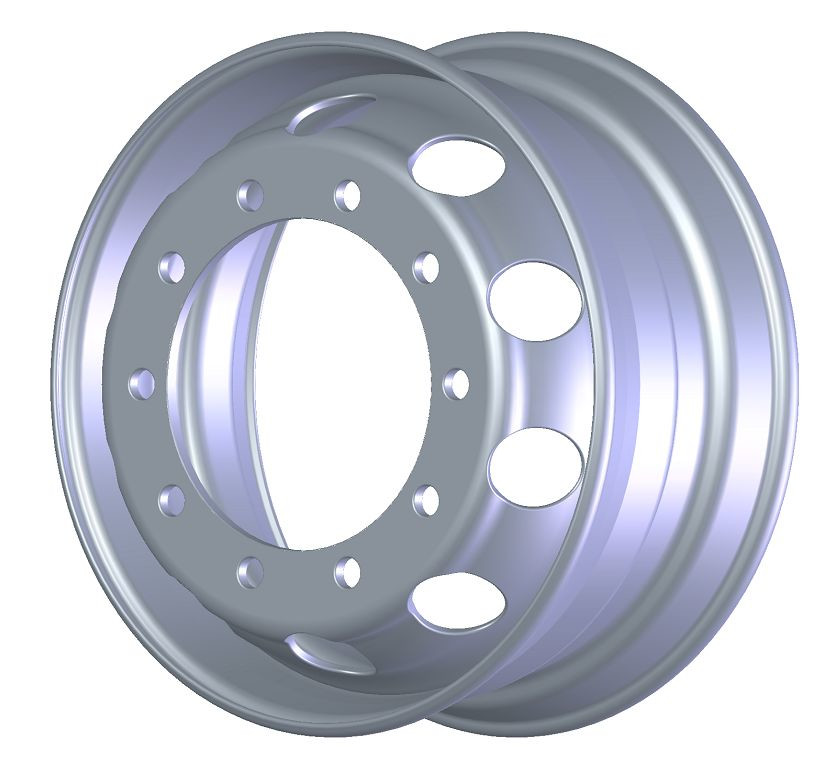TOPU Колесо дисковое SRW(TOPU) 9.00x22.5 10x335 ET175 D281 T18 (7000кг) Silver
